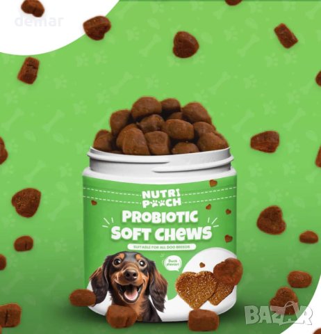 Nutripooch пробиотици за кучета - 120 дъвки, имунитет на червата, облекчаване сърбежа при алергии, снимка 5 - За кучета - 44207712