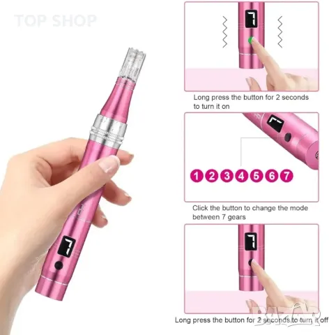 TBPHP M1 Electric Derma Beauty Pen Професионален комплект за дома, снимка 3 - Друга електроника - 48724004