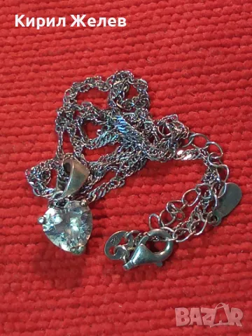 ПРЕКРАСНО СРЕБЪРНО КОЛИЕ със СРЕБЪРЕН МЕДАЛЬОН СРЕБРО 925 с ЮВЕЛИРНО ФАСЕТИРАН ЦИРКОН 45567, снимка 14 - Колиета, медальони, синджири - 46234200