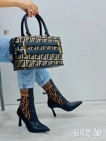 дамски боти на ток fendi , снимка 7 - Дамски боти - 50870669