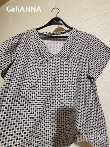 СТРАХОТНА БЛУЗКА НА ТОЧКИ 2XL-3XL, снимка 4 - Туники - 50132829