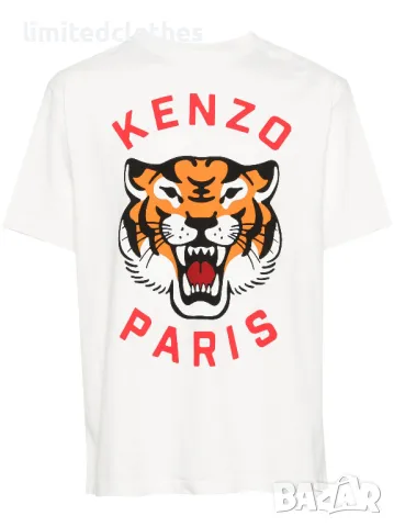 KENZO White Lucky Tiger Logo Print Relaxed Fit Мъжка / Дамска Тениска size M (L), снимка 2 - Тениски - 47313998