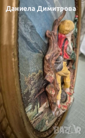 3Д стенна картина " Момчето с флейтата", Италия, снимка 8 - Картини - 50758930