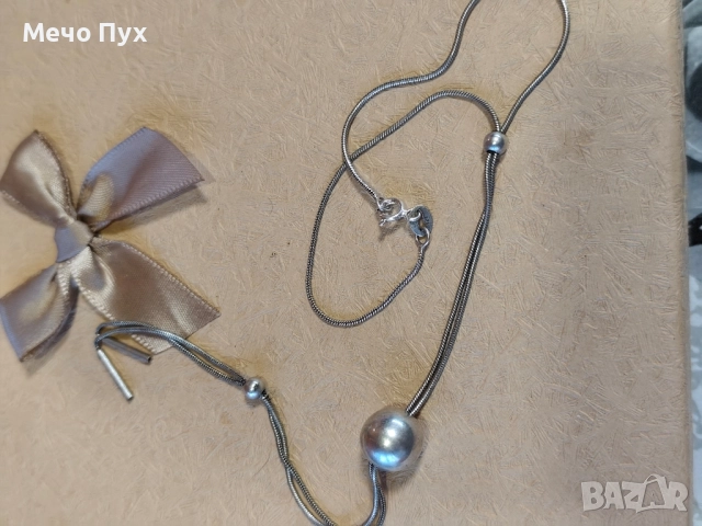 Сребърно колие (361), снимка 4 - Колиета, медальони, синджири - 52503837
