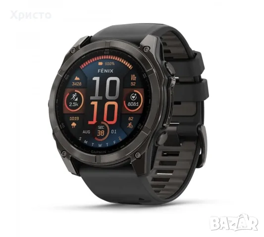 НОВ!!! Garmin Fenix 8 Sapphire AMOLED 51mm, Gray DLC / Black – Premium Multisport GPS Watch