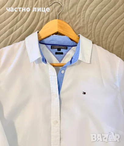 Прекрасна бяла риза Tommy Hilfiger, снимка 7 - Ризи - 55808975