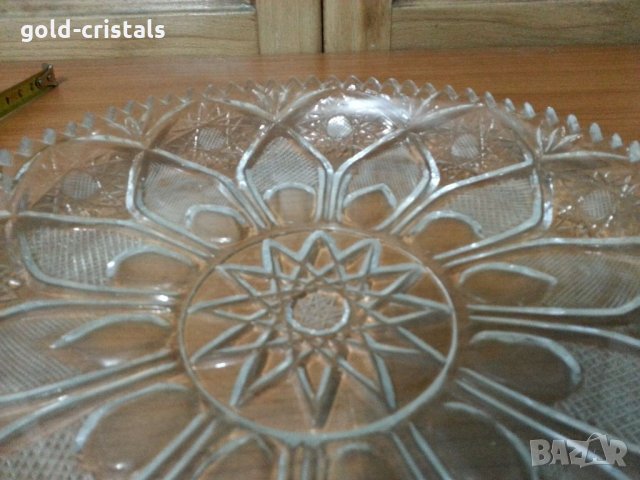 Кристално плато поднос, снимка 3 - Антикварни и старинни предмети - 34571019