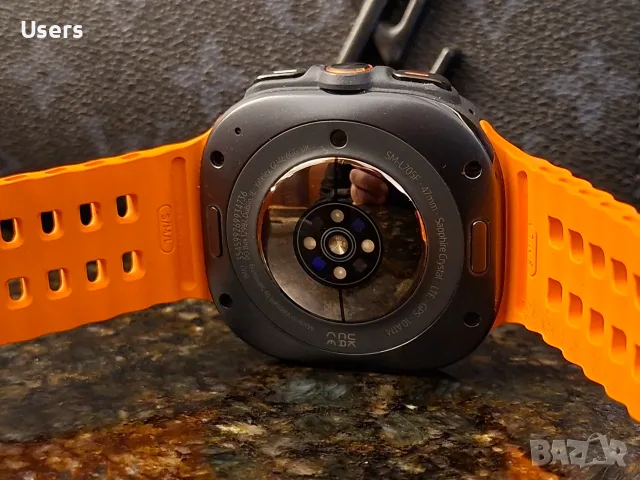 Samsung Galaxy Watch Ultra (2025), 47mm, LTE, Titanium Gray + Orange Band Безжични КАТО НОВ УНИКАЛЕ, снимка 3 - Смарт часовници - 56153332