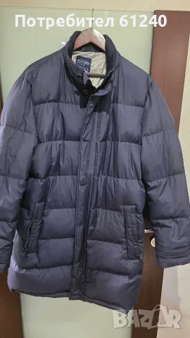 Продавам мъжка тъмносиня шуба с естествен пух на марката Christian Berg, снимка 2 - Якета - 56057446