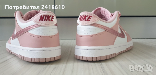 Nike  Dunk Low Pink Velvet   Size 38 /24 см. UK 5  US 5.5  НОВО! ОРИГИНАЛ! Дамски Кецове., снимка 11 - Кецове - 52575408