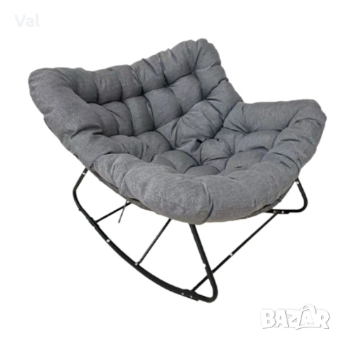 Люлеещ се стол Svinga - здрава стоманена рамка и мека възглавница, снимка 6 - Градински мебели, декорация  - 53834256