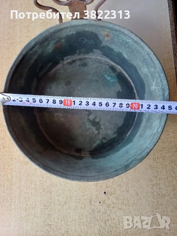 Меден тиган с дръжка ,стар, снимка 4 - Антикварни и старинни предмети - 53765215