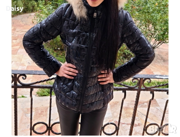 Дамско зимно яке с естествен косъм, снимка 2 - Якета - 52115278