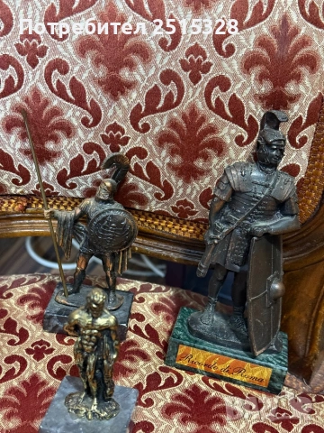 шест бронзови статуетки рицари, снимка 2 - Антикварни и старинни предмети - 53570947