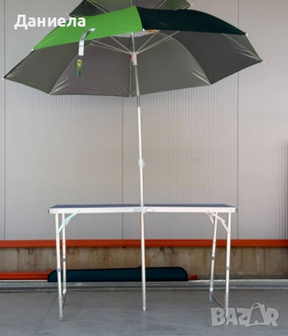 Къмпинг комплект 3 в 1: Сгъваема маса с 4 стола и чадър, снимка 16 - Градински мебели, декорация  - 50634190