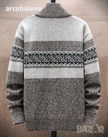 Мъжка модна жилетка с яка и цип, 4цвята , снимка 7 - Суичъри - 48851307