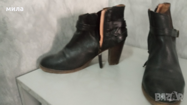 Естествена кожа боти 39 номер, снимка 2 - Дамски боти - 36097507