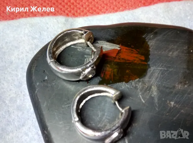 ШАРМАНТНИ СРЕБЪРНИ ОБЕЦИ СРЕБРО 925 с БЯЛА ПОЗЛАТА и СЪРЦЕВИДНИ ФАСЕТИРАНИ ЦИРКОНИ 47480, снимка 3 - Обеци - 49510752