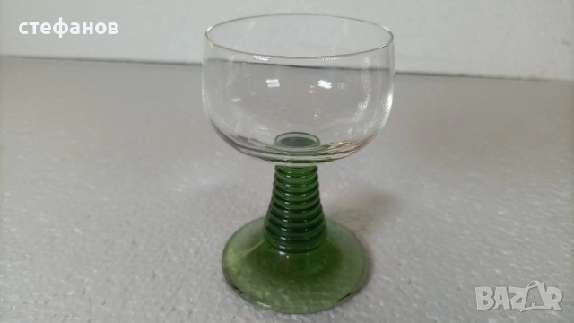 Красиви чаши за концентрат, френски кристал, зелено столче, 6 бр, комплект, снимка 6 - Чаши - 52868145