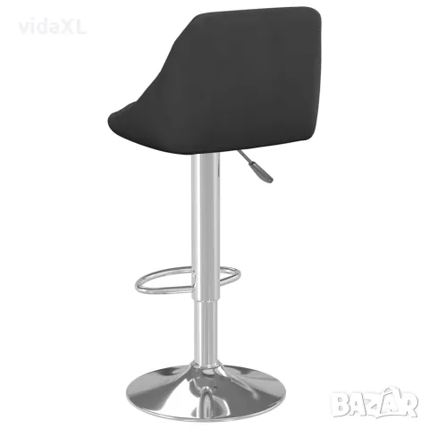 vidaXL Бар табуретки, 2 бр, черни, кадифе, снимка 6 - Столове - 56147143