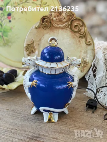 Порцеланова лампа Satsuma, снимка 7 - Антикварни и старинни предмети - 56110282