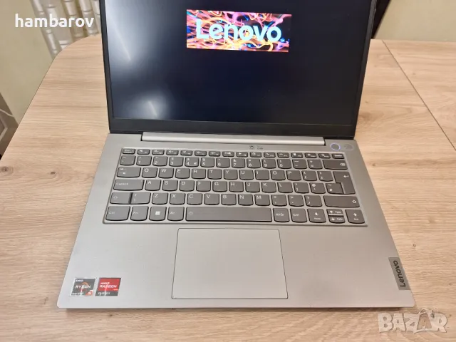 Супер лаптоп Lenovo ThinkBook 14 G3 с 6-ядрен Ryzen 5 5500U 14" FHD, 256GB, 12 GB DDR4 Windows 10Pro, снимка 1 - Лаптопи за работа - 47793304