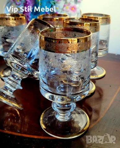 Италиански чаши за ракия Murano Medici , снимка 7 - Сервизи - 56208458