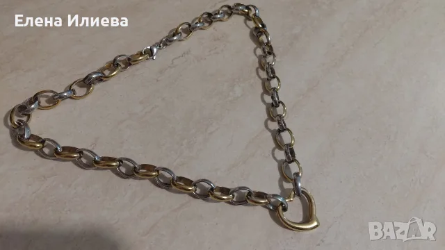 Масивно стоманено колие, снимка 2 - Колиета, медальони, синджири - 55711599