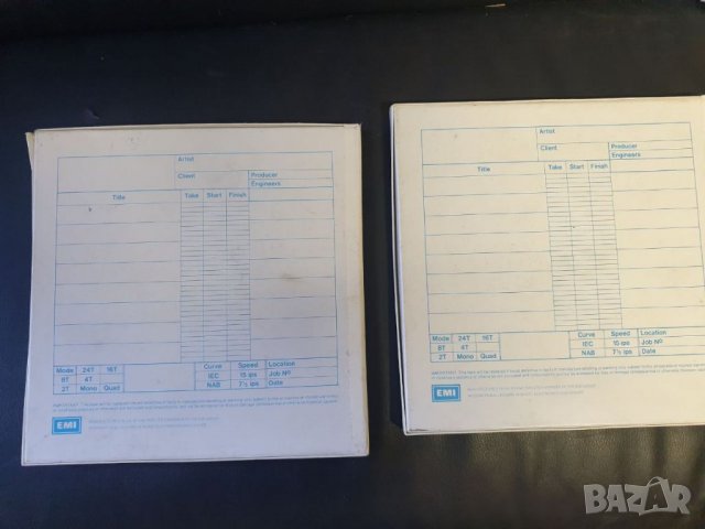 Лот от 2бр алуминиеви магнетофонни ролки Emitape 26,5см 10,5" Имат ленти и кутии. В отлично състояни, снимка 6 - Декове - 39743541