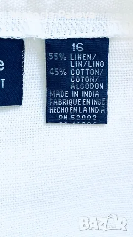 Модерен бял панталон  LIZ CLAIBORNE лен и памук, снимка 11 - Панталони - 49380642