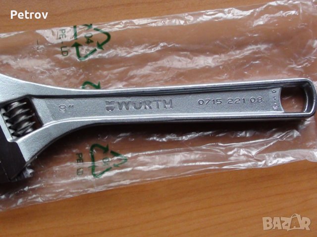 WÜRTH - Made in Germany - ЧИСТО НОВ ПРОФЕСИОНАЛЕН Раздвижен Ключ 8" (30 mm) - ORIGINAL GERMANY !!!!!, снимка 2 - Гедорета - 44270853