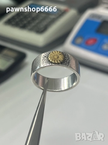 Сребърен пръстен сребро 925 с месинг 