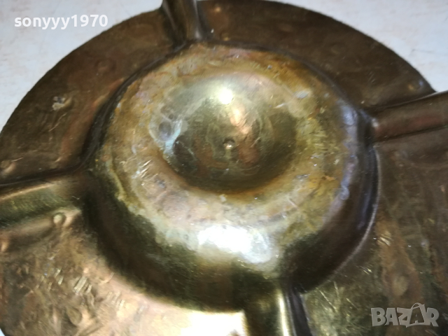 ПЕПЕЛНИК ОТ ФРАНЦИЯ 15СМ МЕД МЕСИНГ 1003241047, снимка 18 - Антикварни и старинни предмети - 44694229