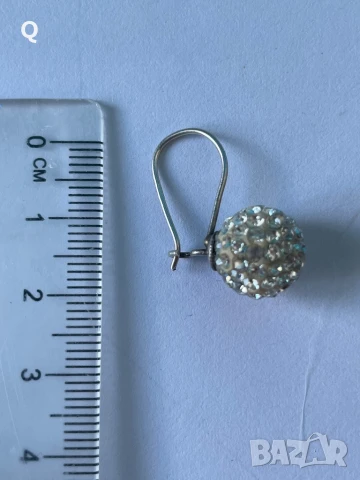 Сребърни обеци, три вида с камъчета,проба 925 (11), снимка 2 - Обеци - 50965658
