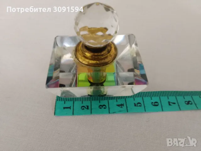 Старо  колекционерско кристално шише за парфюм , снимка 11 - Антикварни и старинни предмети - 49708319