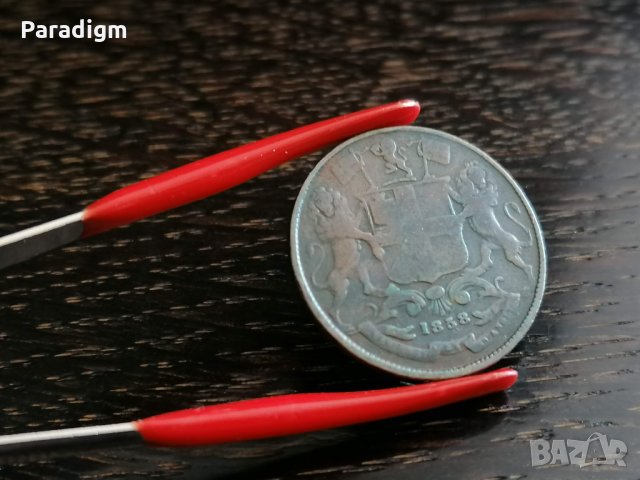 Монета - Британска Индия - 1/4 (четвърт) анна | 1858г., снимка 4 - Нумизматика и бонистика - 34097224