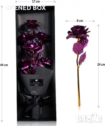 LORDIM Rose Вечна роза, Изкуствена роза (лилаво), снимка 1