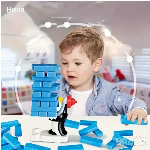 Детска игра за баланс Kingso - Дженга паник пингвини, снимка 7 - Образователни игри - 49327745