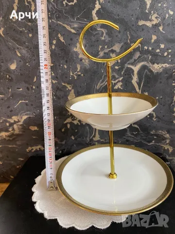 Баварски поднос на две нива, снимка 6 - Други ценни предмети - 49702538