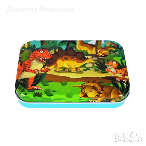 Детски пъзел - дърво /60 елемента в метална кутия/ , снимка 3 - Игри и пъзели - 49207975