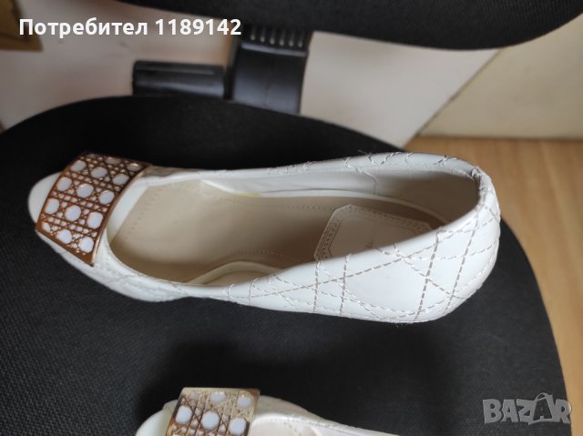 Бели дамски обувки , снимка 1 - Дамски елегантни обувки - 41760121