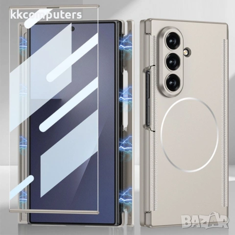 GKK магнитен калъф с протектор и двойна магнитна панта за Samsung Galaxy Z TriFold 5G, снимка 3 - Калъфи, кейсове - 53451256