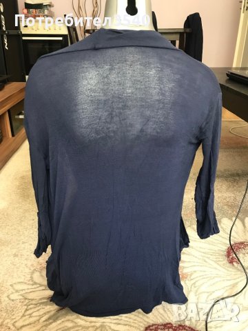 Тъмносиня тънка жилетка, снимка 4 - Жилетки - 40545069