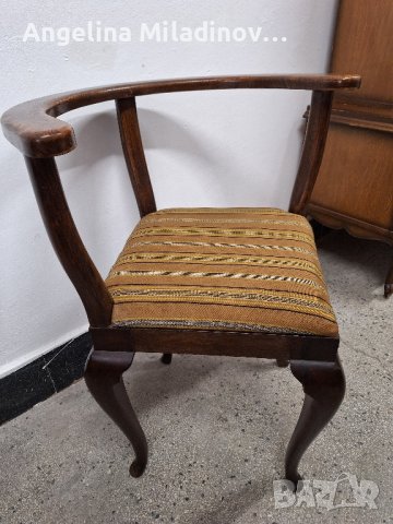 античен стол с извит гръб , снимка 4 - Столове - 44263119