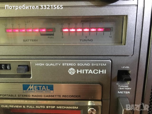 Радиокасетофон Hitachi TRK 9140E, снимка 3 - Радиокасетофони, транзистори - 40546761