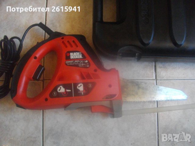 Black Decker Scorpion-400 Вата Саблен/Реципрочен/Тандемен Ел.Трион-Рязане до 100 мм-Като Нов-В Куфар, снимка 14 - Други инструменти - 42166532