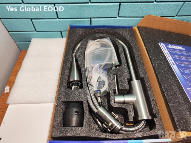 DAYONE кухненски смесител 360° въртящ се с 3 струи неръждаем, снимка 10 - Други - 51984777