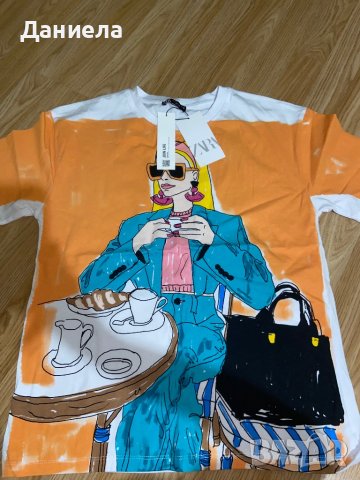 Тениска Zara, снимка 2 - Тениски - 39995023