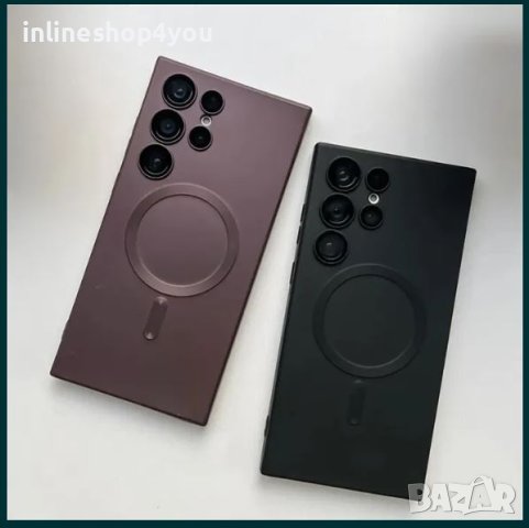 Матов Силиконов MAGSAFE Кейс за Samsung Galaxy S22 / S23 / Ultra, снимка 3 - Калъфи, кейсове - 40632707