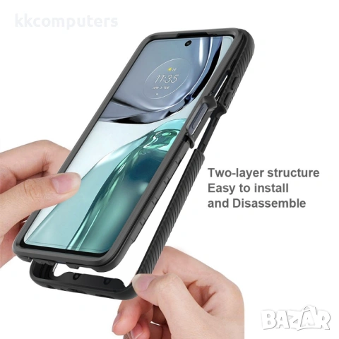 Motorola Moto G62 5G Силиконов Калъф Transparent TPU и Протектор, снимка 7 - Калъфи, кейсове - 53162658
